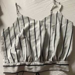 Shein Black and White crop top